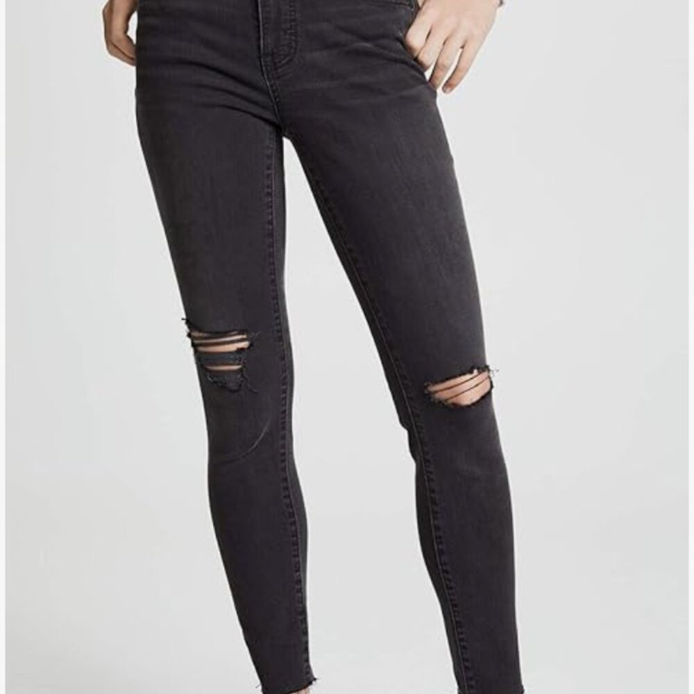 Madewell 9" Mid-Rise Skinny Jeans in Black Sea - Size 25